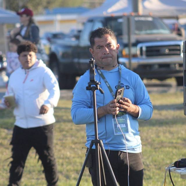 Equipo de transmisión en la Louisiana Bayou Cup
